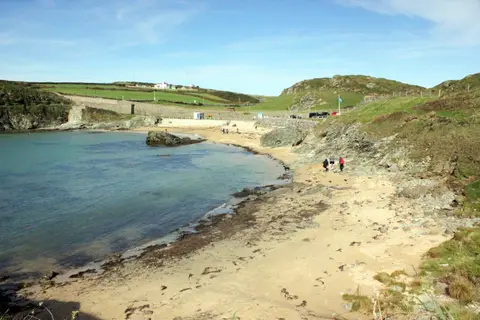 Photo of Porth Dafarch, a cove near Trearddur Bay, Anglesey, north Wales.