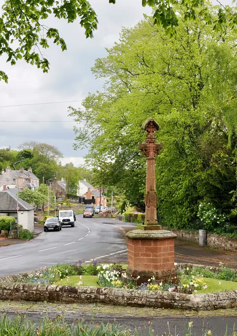 Photo of Ancrum, a village in the Scottish Borders, southern Scotland.
