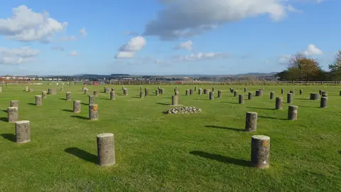 Photo of Durrington Walls and Woodhenge, a henge near Stratford-sub-Castle, Wiltshire, south west England.