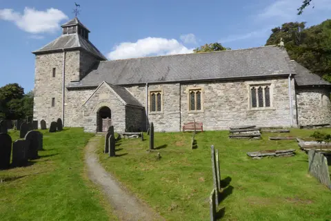 Photo of St Melangell's Church, Pennant Melangell, a church in the Powys, mid Wales.