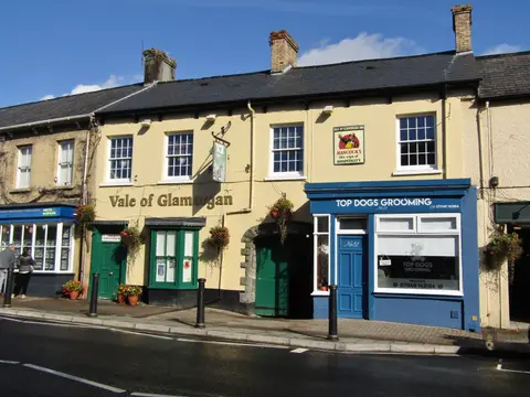 Photo of Cowbridge, a village in the Vale of Glamorgan, south east Wales.