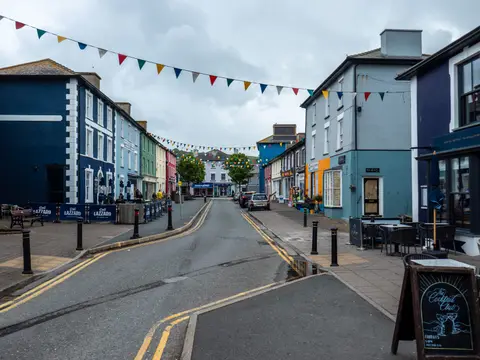 Photo of Aberaeron, a village in Ceredigion, mid Wales.