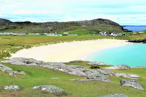 Photo of Achmelvich Beach, a beach in Assynt–Coigach, Highland, the Scottish Highlands and Islands.