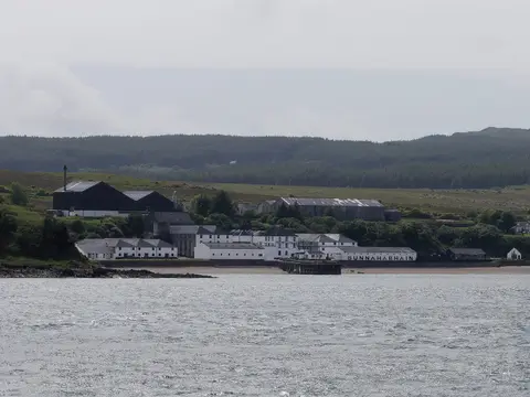 Photo of Bunnahabhain Distillery, a distillery near Port Askaig, Argyll and Bute, the Scottish Highlands and Islands.