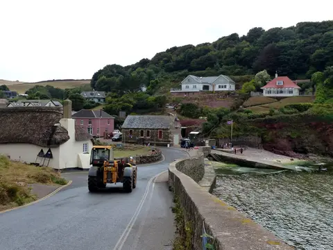 Photo of Hope Cove, a swimming spot near Bigbury-on-Sea, Devon, south west England.