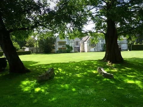 Photo of Athelhampton House and Gardens, a Grade I registered house & garden near Briantspuddle, Dorset, south west England.