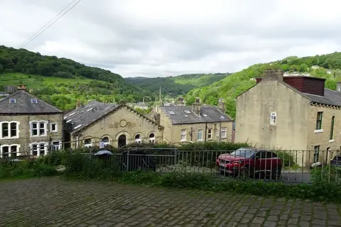 Photo of Hebden Bridge, a village in West Yorkshire, northern England.