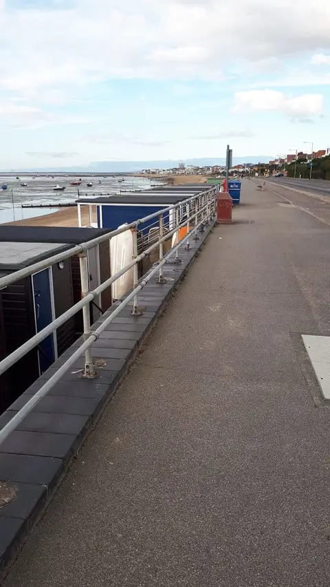 Photo of Southend Thorpe Bay, a swimming spot near Southend-on-Sea, Essex, eastern England.