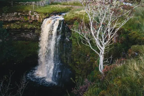 Photo of Hell Gill, a Site of Special Scientific Interest near Hawes in the Yorkshire Dales, Cumbria, England.