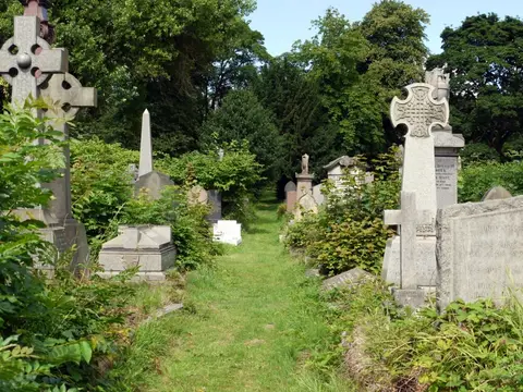 Photo of Newcastle General Cemetery, a Grade II* registered house & garden near Newcastle upon Tyne, Tyne and Wear, north east England.