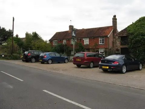 Photo of The Half Moon, a pub near Kirdford, West Sussex, south east England.