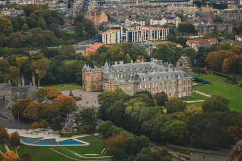 Photo of Palace of Holyroodhouse, a house in Edinburgh, central Scotland.