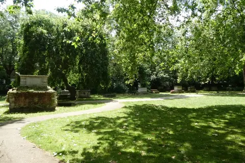 Photo of St George's Gardens, a Grade II* registered house & garden in London, England.