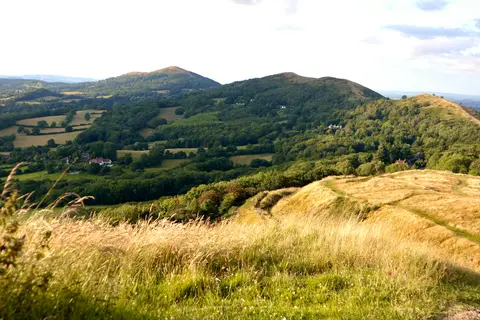 Photo of The Malvern Hills, a Site of Special Scientific Interest near Great Malvern, Worcestershire, England.