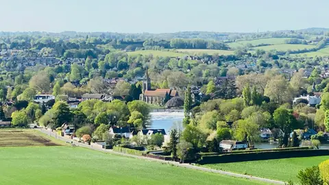 Photo of Marlow, a village in Buckinghamshire, south east England.