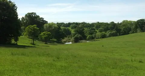 Photo of Melbury Park, a Grade II* registered house & garden near Evershot, Dorset, south west England.