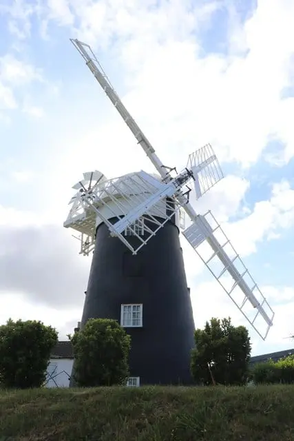 Photo of Stow Mill, a windmill near Paston, Norfolk, eastern England.