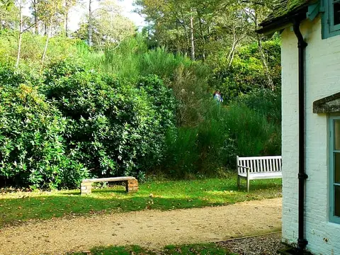 Photo of Clouds Hill, a house & garden near Briantspuddle, Dorset, south west England.