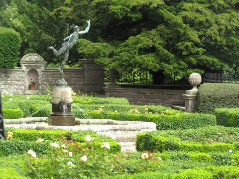 Photo of Glamis Castle Gardens, a garden in the Angus, north east Scotland.