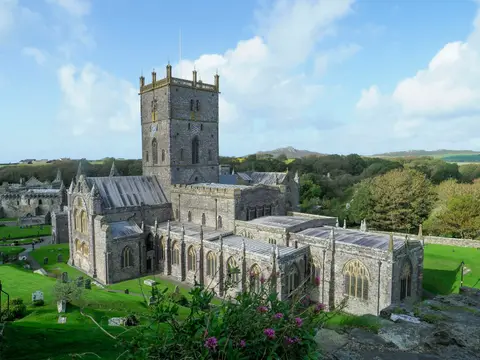 Photo of St Davids Cathedral, a church in Pembrokeshire, south west Wales.