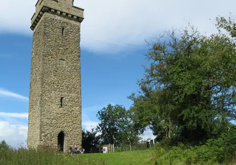 Photo of Flounders' Folly, a folly near Craven Arms, Shropshire, central England.