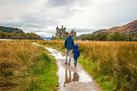 Photo of Kilchurn Castle, Dalmally, a ruined castle near Kilchrenan, Argyll and Bute, the Scottish Highlands and Islands.