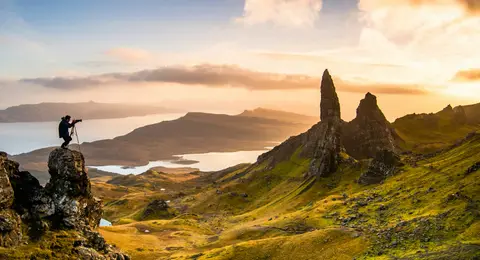 Photo of The Old Man of Storr, a visitor attraction near Skeabost, Highland, the Scottish Highlands and Islands.