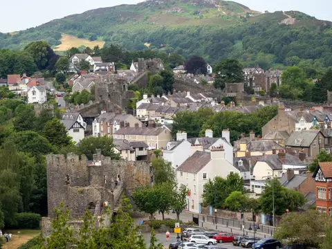 Photo of Conwy, a village in Conwy, north Wales.