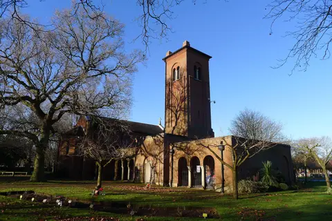 Photo of Saffron Hill Cemetery, a Grade II* registered house & garden in Leicestershire, central England.