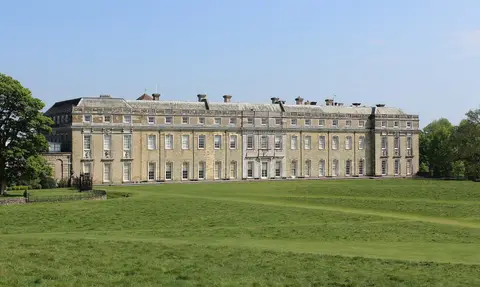 Photo of Petworth House, a Grade I registered house & garden in the South Downs, West Sussex, south east England.