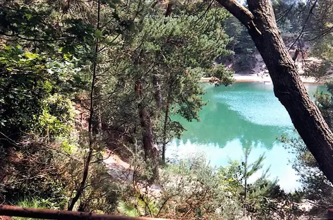 Photo of Blue Pool, a Site of Special Scientific Interest near Corfe Castle, Dorset, south west England.