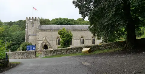 Photo of St James' Church, a church near Clapham in the Yorkshire Dales, North Yorkshire, northern England.