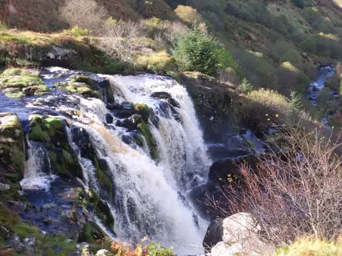 Photo of Loup of Fintry, a waterfall in Stirling, central Scotland.