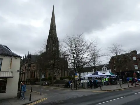 Photo of Callander, a village in Loch Lomond & The Trossachs, Stirling, central Scotland.