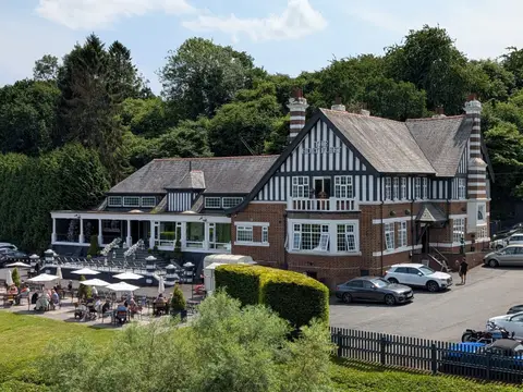 Photo of The Holt Fleet, a pub near Holt Heath, Worcestershire, central England.