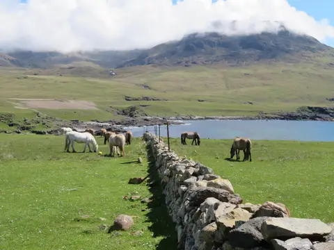 Photo of the Isle of Rum, an island in Highland, the Scottish Highlands and Islands.